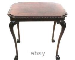 Chippendale Acajou Table Occasionnellement Pieds Boule Et Griffe 5822