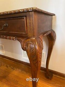 Chippendale Ahogany 3-drawer Hall Table