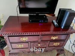 Chippendale Style Ahogany Consol Table Ball & Claw Lowboy