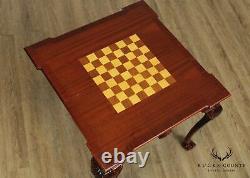 Chippendale Style Mahogany Folding Card Table, Table De Jeu