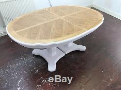 Designer Superbe Style Art Déco & Oak Burr Ash Table À Manger Français Poli