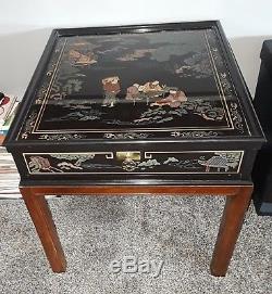Drexel Heritage Chinoiserie Chippendale Table D'appoint Très Rare Trouver Superb Cond