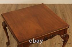 Drexel Heritage Chippendale Style Square Ahogany Ball & Claw Side Table