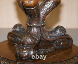 Exceptionnellement Fine Circa 1800 Carved Maidens Bust Side Table Grand Tour Marble