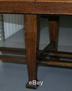 Grand Chêne Réfectoire Scrub Irlandais Table Avec Twin Brancards Circa 1840 Salle