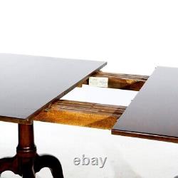 Henkel Harris Chippendale Double Pedestal Ahogany Extension Table À Manger 20e C