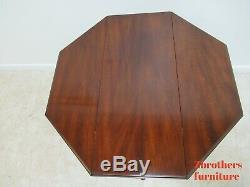 Henkel Harris Mahogany Queen Ann Jefferson Chippendale Tambour End Table
