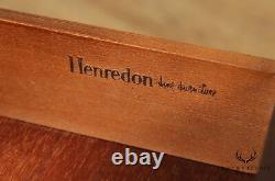 Henredon Chippendale Style Vintage Paire Acajou Tables D'extrémité D'un Tiroir