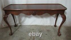 Henredon Sofa Couch Table Chippendale Claw Foot Cherry