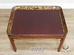 Henry Clay Antique Paper Mache Tray Sur Acajou Stand 2 Georgian Butler Table