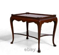 Hickory Chaise Ahogany Chippendale Table Latérale Table D'argent Tableau D'end Occasional