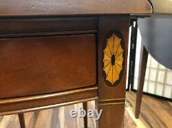 Jolie Chaise Hickory Pembroke Inlaid Ahogany Drop-leaf Table