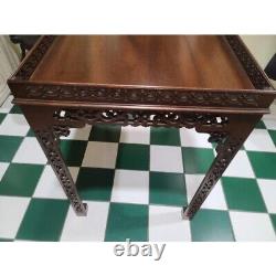 KITTINGER Williamsburg Acajou Chippendale Byrd Table de Chine CW 192 Rare