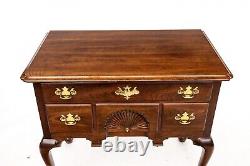 Leopold Stickley Original Chippendale Style Solid Cerise Lowboy Dressing Table