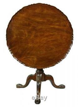 Magnifique Table Inclinable Chippendale De Swc, Avec Dessus En Pâte À Tarte, Angleterre, Env. 1780