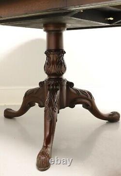 Maitland Smith Ahogany Banded Gadroon Edge Double Pedestal Table À Manger