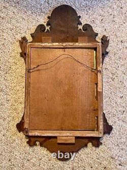 Petit Mahogany Pennsylvania Chippendale Fret Carved Mirror, C. 1795-1800