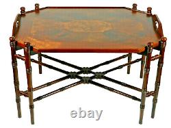 Plateau de table basse en bois antique