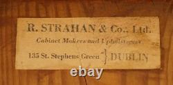 Rare Paire De R. Strahan & Co Dublin Irish Regency Mahogany Fold Tables Carte