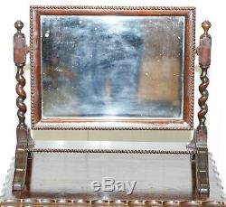 Regency 1815 Table Cheval Miroir Verre Plat Original En Verre Orge Twist