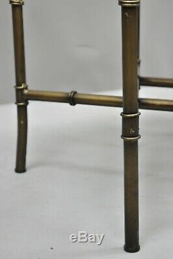 Sarreid Métal Faux Bamboo Chinese Chippendale Style Élevé Plateau De Table D'appoint Pliante