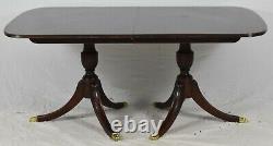 Stickley Ahogany Duncan Phyfe Table À Manger Williamsburg Style 2 Feuilles