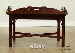 Style Chippendale Qualité Acajou Butlers Table Basse
