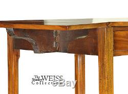 Swc-a Table Chippendale Pembroke En Acajou Avec Brancards Percés, Ct, C. 1780