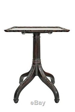 Table À Thé Avec Plateau Inclinable En Acajou Sculpté De Style Chippendale Géorgien