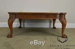 Table Basse Carrée Baker Chippendale Style Noyer Griffe