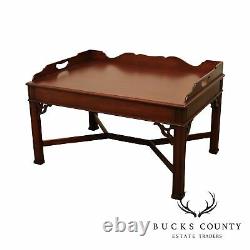 Table Basse Councill Craftsmen Chippendale Style Mahogany Butlers