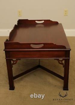 Table Basse Councill Craftsmen Chippendale Style Mahogany Butlers