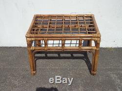 Table Basse En Rotin Boho Boho Chic Accent Stand Chippendale Chinoiserie MCM