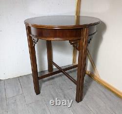 Table Chippendale ronde en cerisier/mahogany vintage