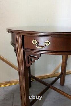 Table Chippendale ronde en cerisier/mahogany vintage