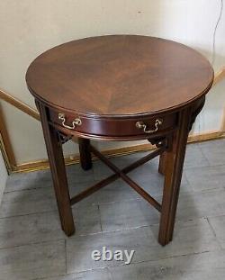 Table Chippendale ronde en cerisier/mahogany vintage