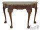 Table Console En Acajou Avec Pieds En Griffe Et Plateau En Marbre L58208ec Henkel Harris