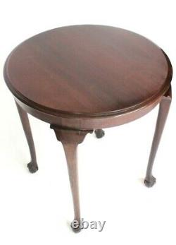 Table D'acajou De Chippendale Vintage Avec Pieds De Boule Et De Griffe 6304 R