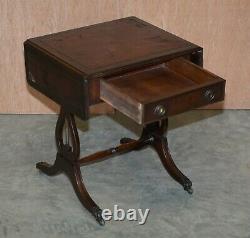 Table D'appoint En Cuir Oxblood Décontraction Vintage Extension Top Great Games Table