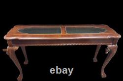 Table De Console En Verre De Chippendale D'ahogany Vintage