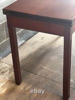 Table De Jeu De Console De Noix Antique Flip Top 1800s Chippendale Style Salle Table