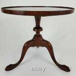 Table De Lampe Vintage Accent Chippendale Style Boule Pieds De Griffe Acajou Grand Rapids