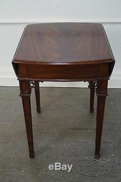 Table Pembroke De Style Chippendale En Acajou Flamme De Maitland Smith