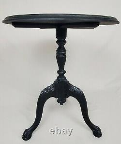 Table Vintage Accent Chippendale Louis XV Boule Et Pieds De Griffe Peints Victorien