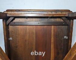 Table basse Vintage en bois de cerisier massif avec plateau de service de style Butler de l'époque géorgienne/Chippendale.