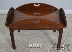 Table basse de majordome Chippendale en acajou 61618EC BAKER