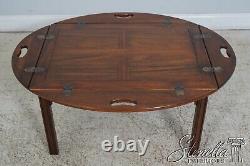 Table basse de majordome Chippendale en acajou 61618EC BAKER