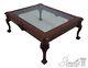 Table Basse En Acajou Henkel Harris Avec Plateau En Verre Et Pieds Griffes Ball & Claw 64173ec