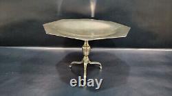 Table compote style Chippendale en argent sterling vintage antique rare