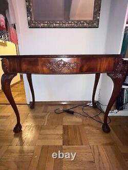 Table console de style Chippendale antique de la société Big Rapids Furniture MFG Co. Avec brevet